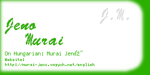 jeno murai business card